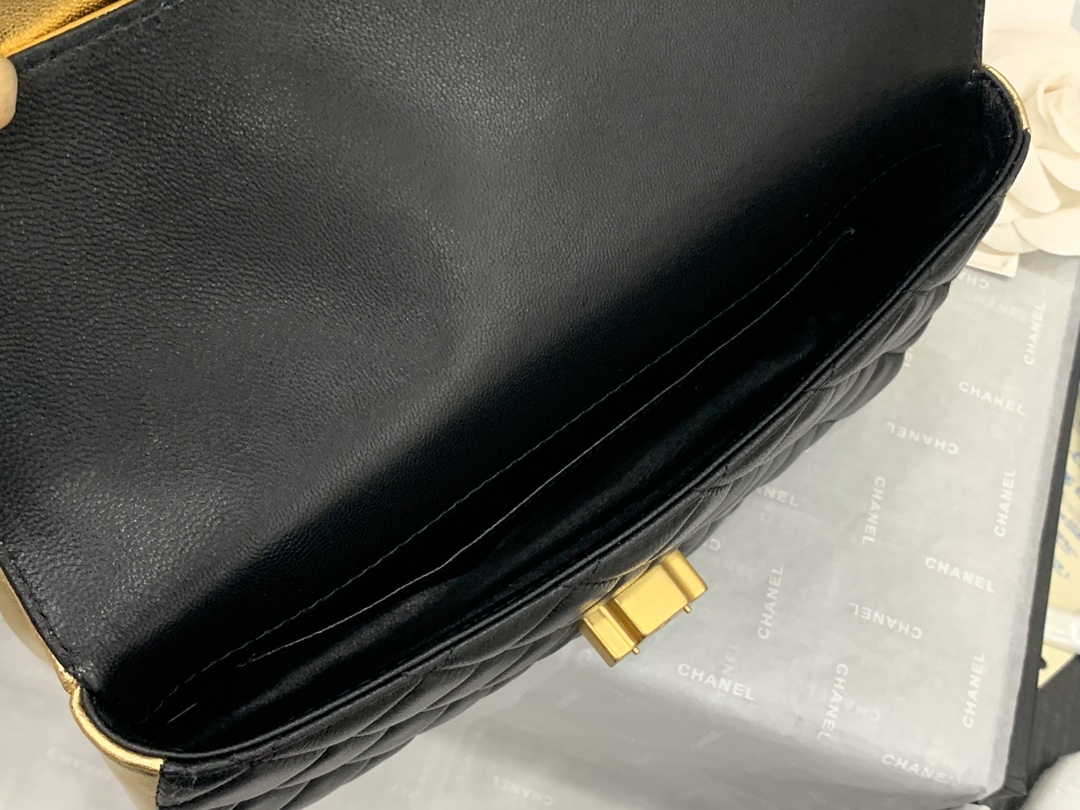 Ch@nel Flap Bag-22X7X13CM