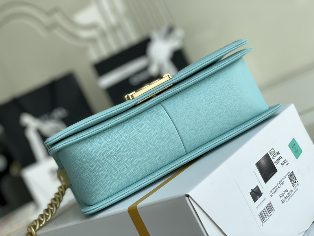 Ch@nel Boy Bag-Caviar-25CM