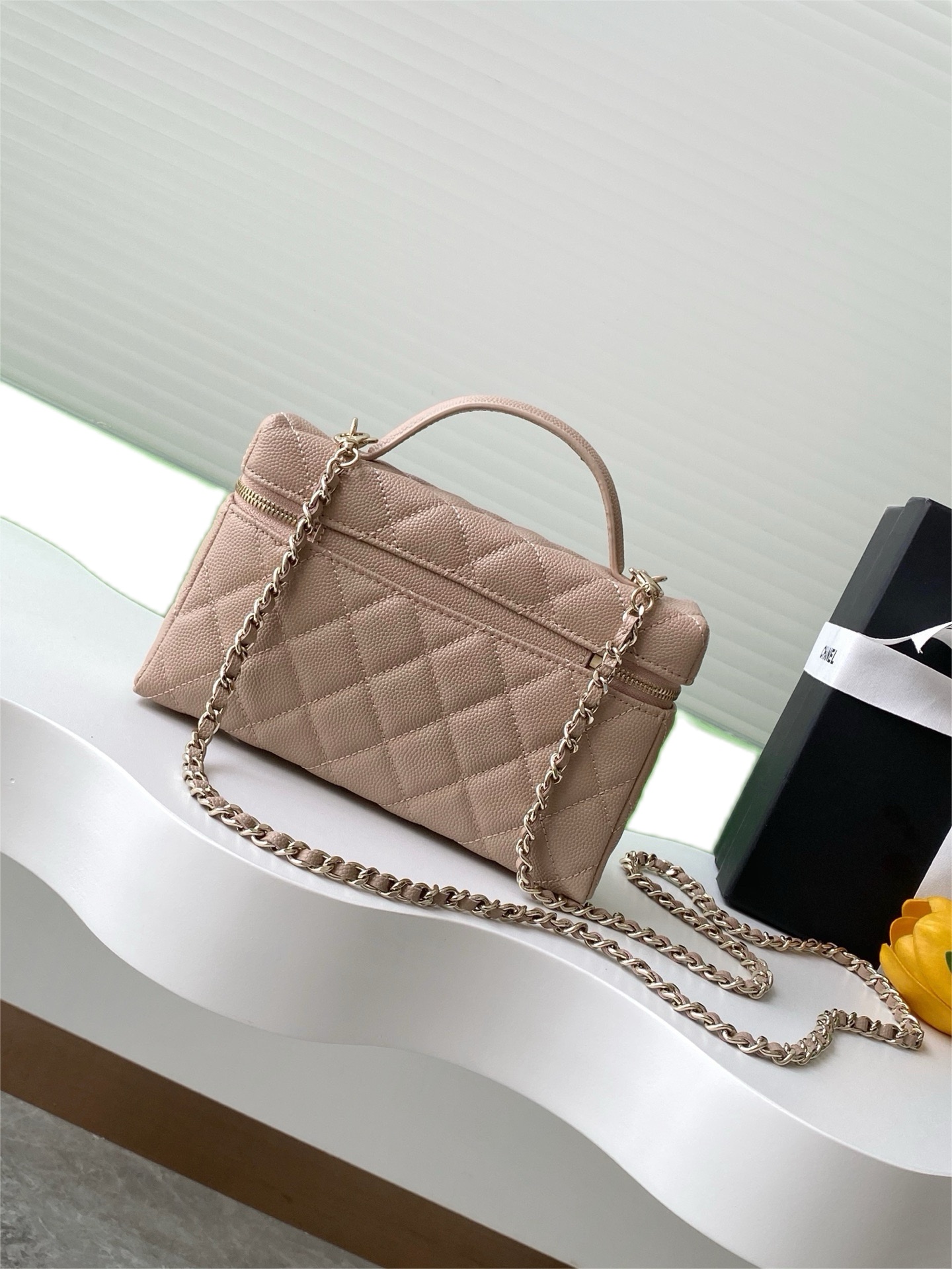 Ch@nel Cosmetic Bag-Caviar-18CM