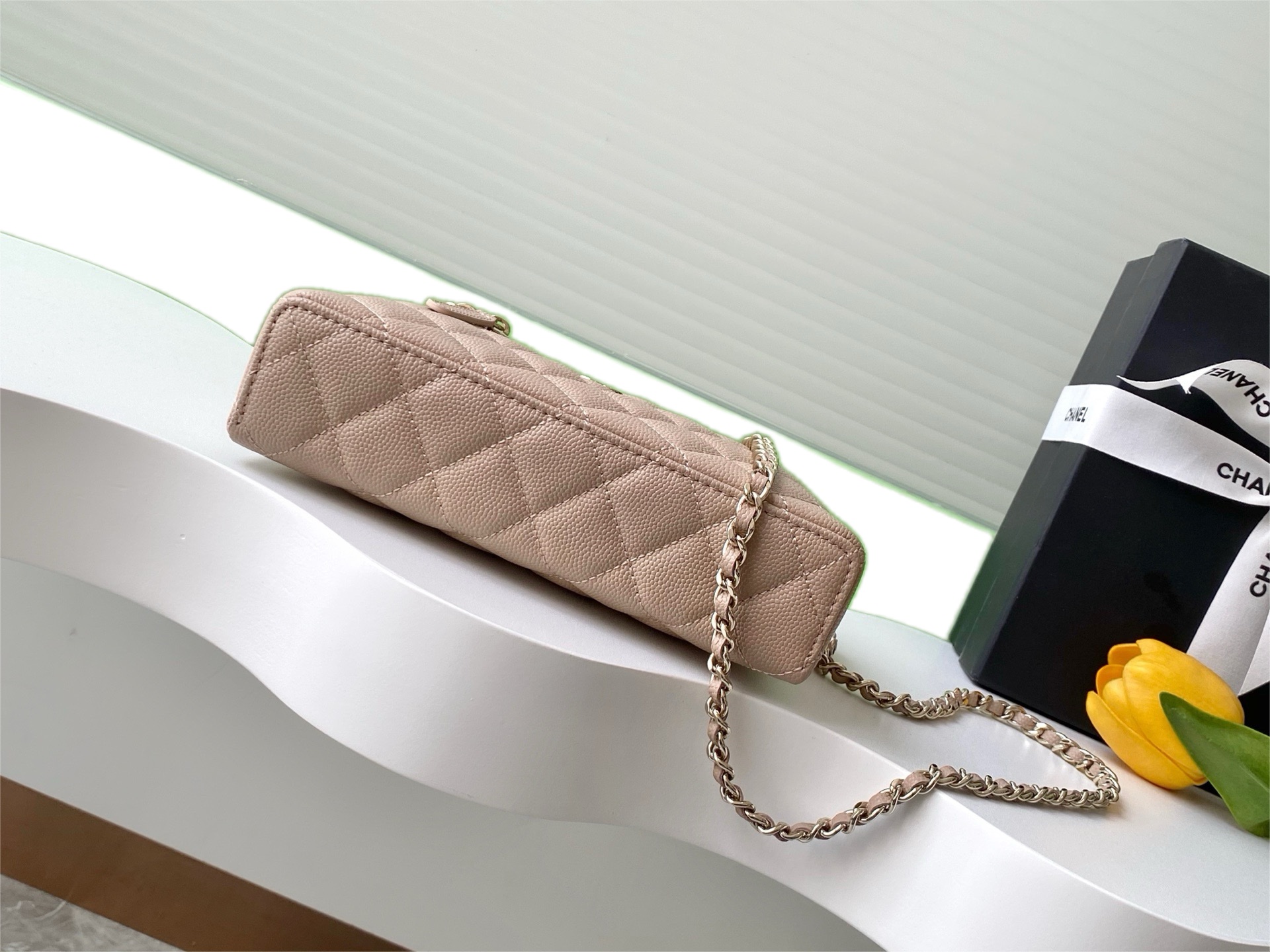 Ch@nel Cosmetic Bag-Caviar-18CM