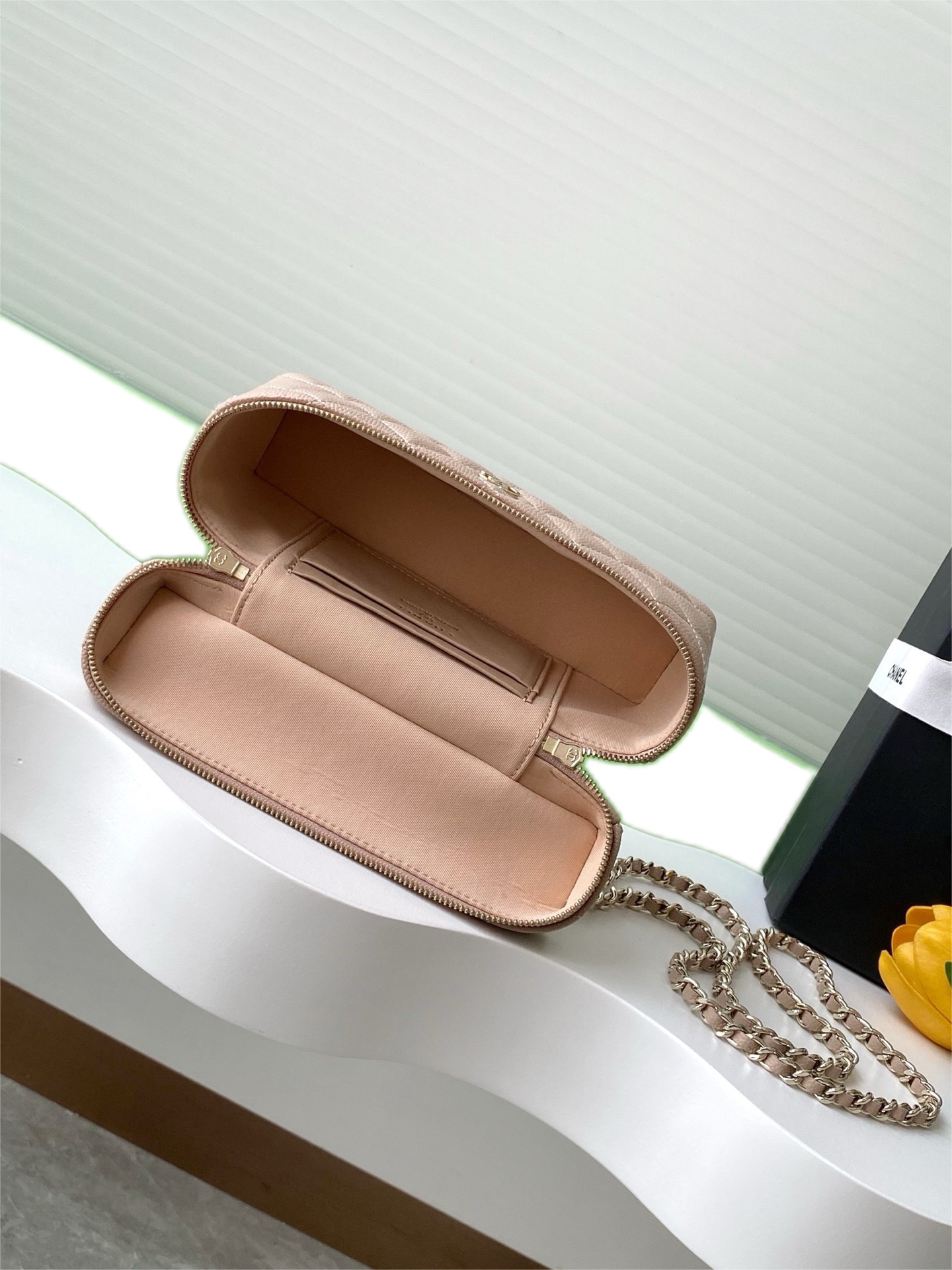 Ch@nel Cosmetic Bag-Caviar-18CM