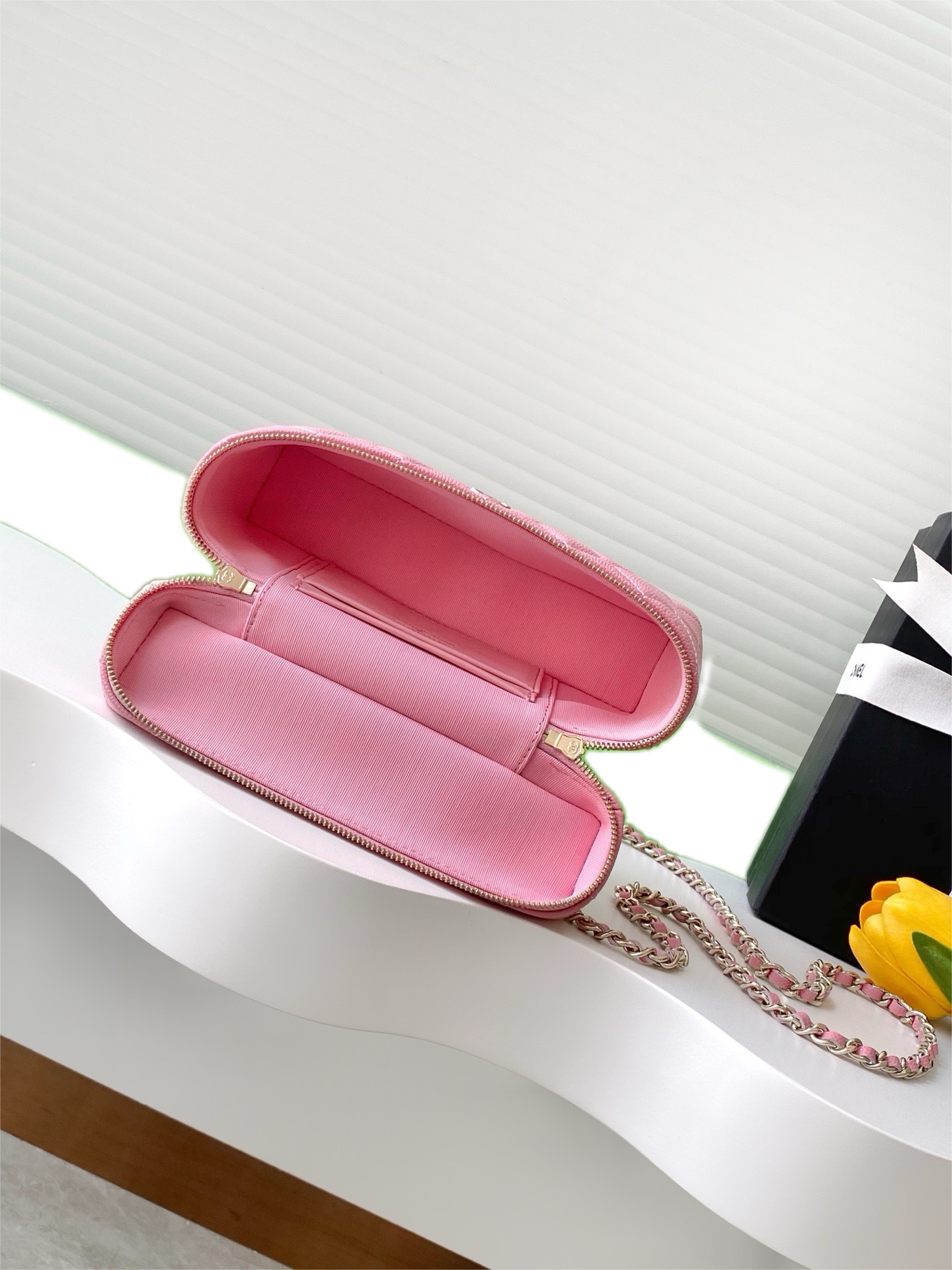 Ch@nel Cosmetic Bag-Caviar-18CM