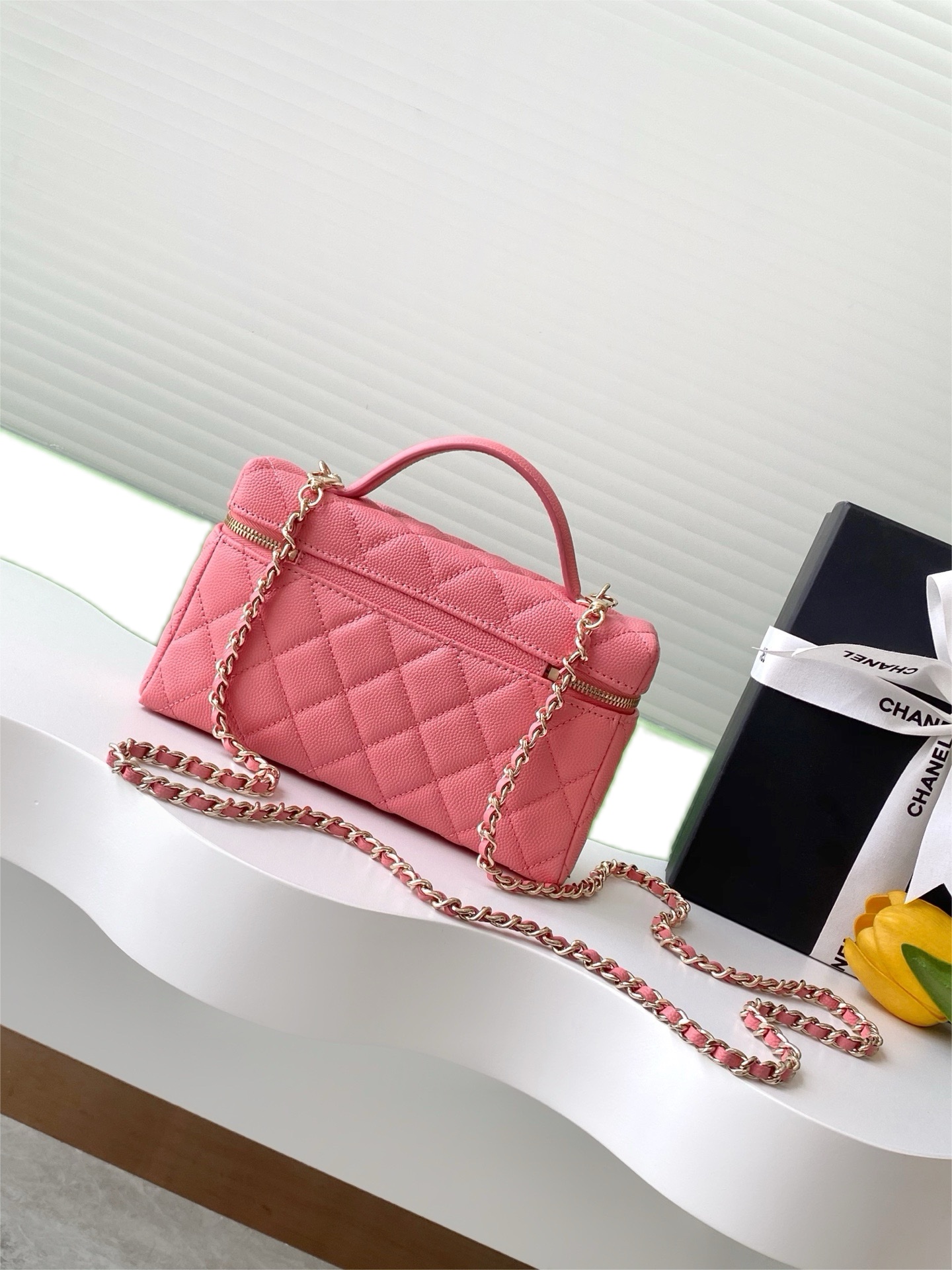 Ch@nel Cosmetic Bag-Caviar-18CM