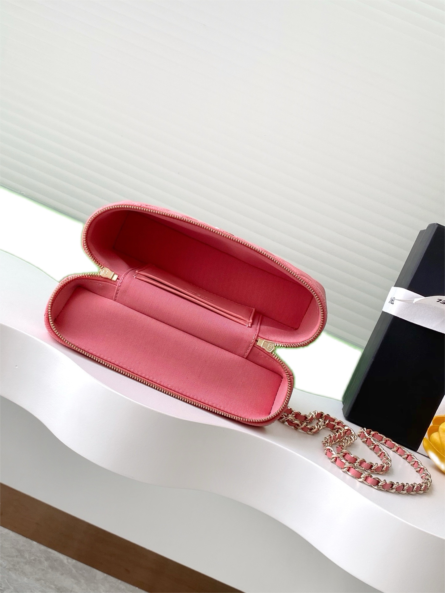 Ch@nel Cosmetic Bag-Caviar-18CM