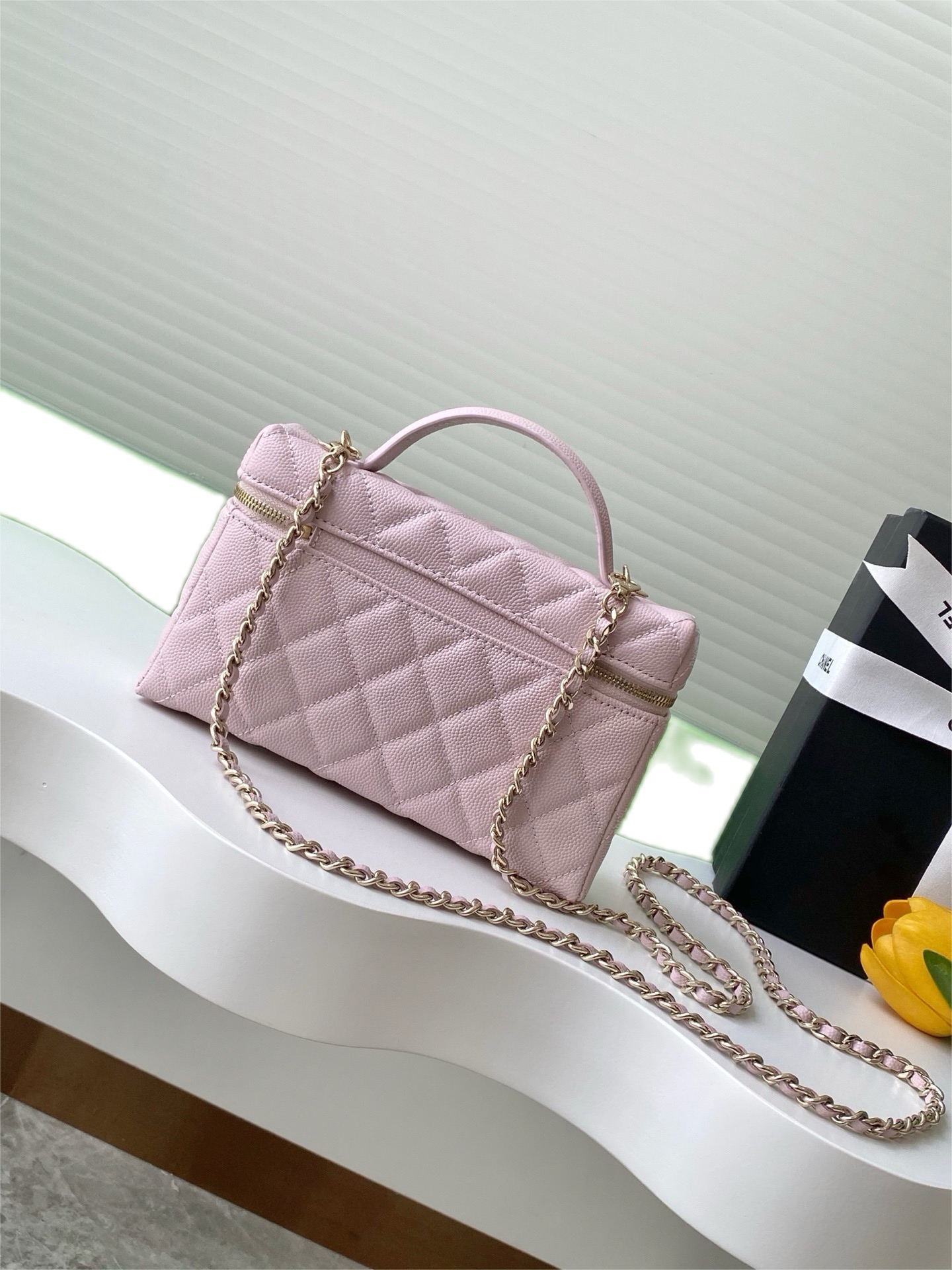 Ch@nel Cosmetic Bag-Caviar-18CM