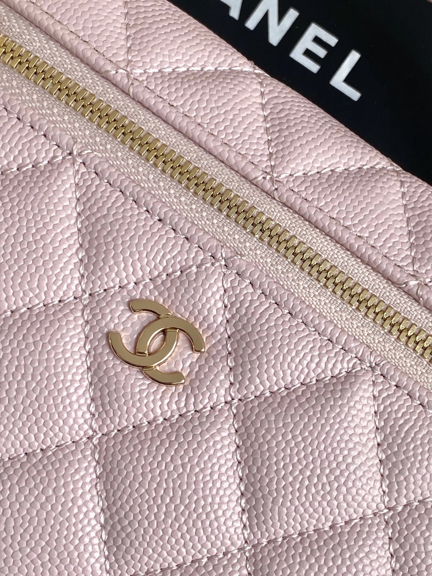 Ch@nel Cosmetic Bag-Caviar-18CM