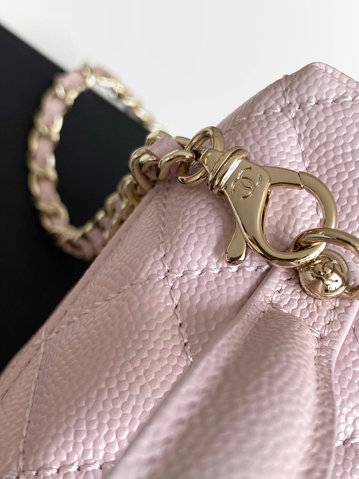 Ch@nel Cosmetic Bag-Caviar-18CM