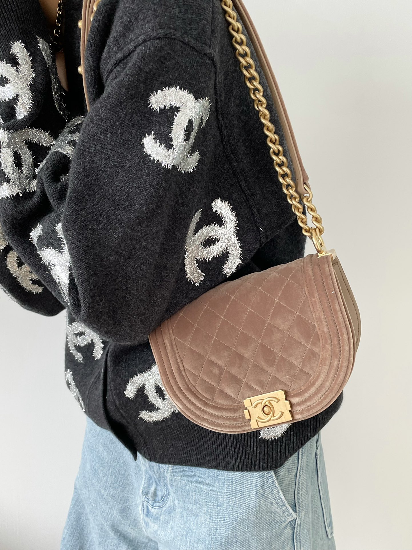 Ch@nel Boy Bag-18*12.5*6CM