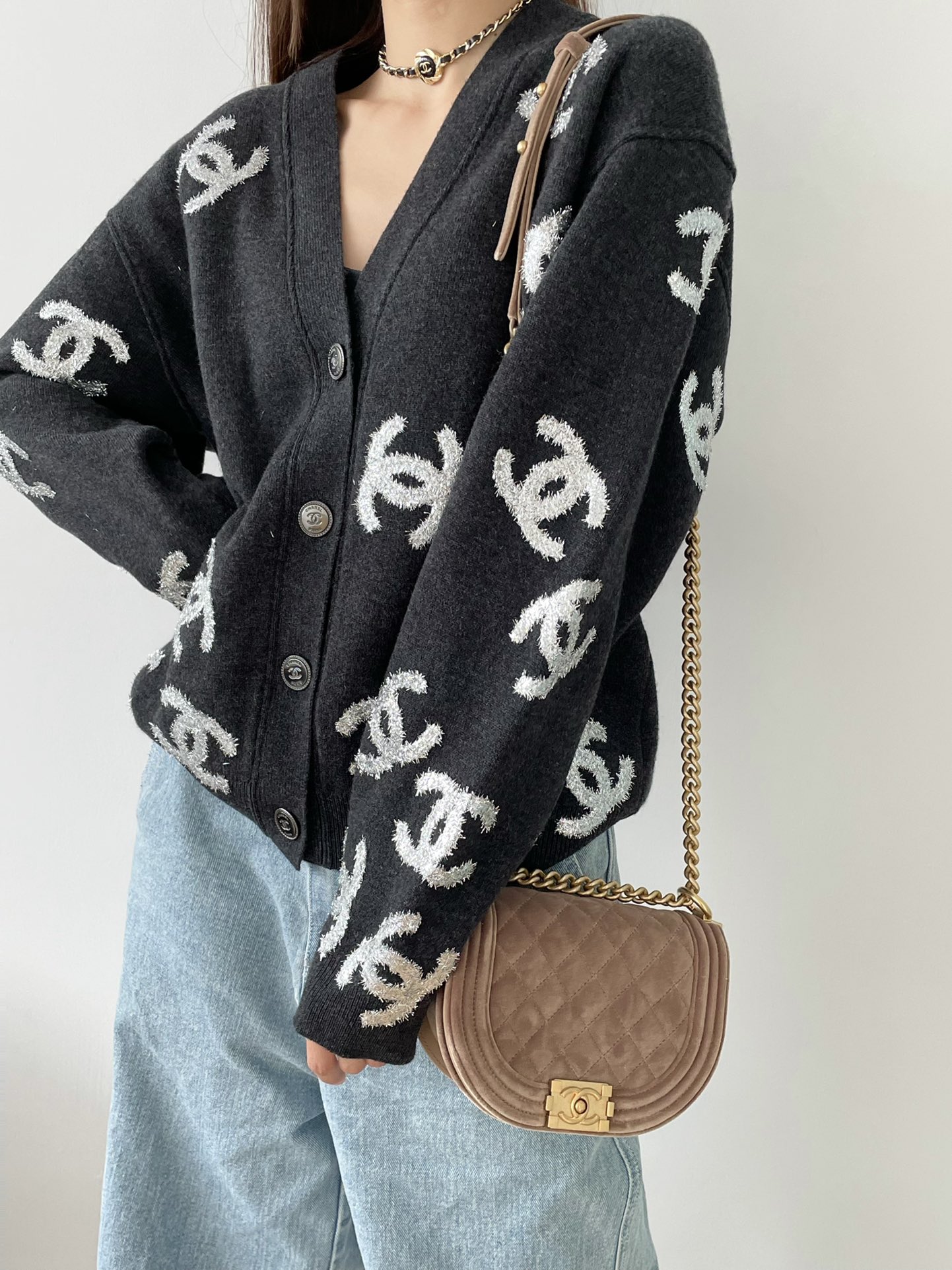 Ch@nel Boy Bag-18*12.5*6CM