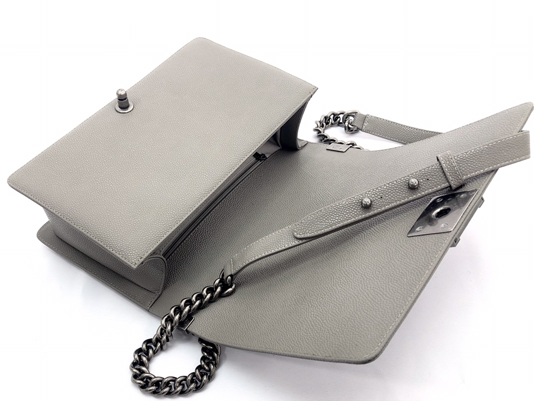 Ch@nel Boy Bag-Caviar-28CM