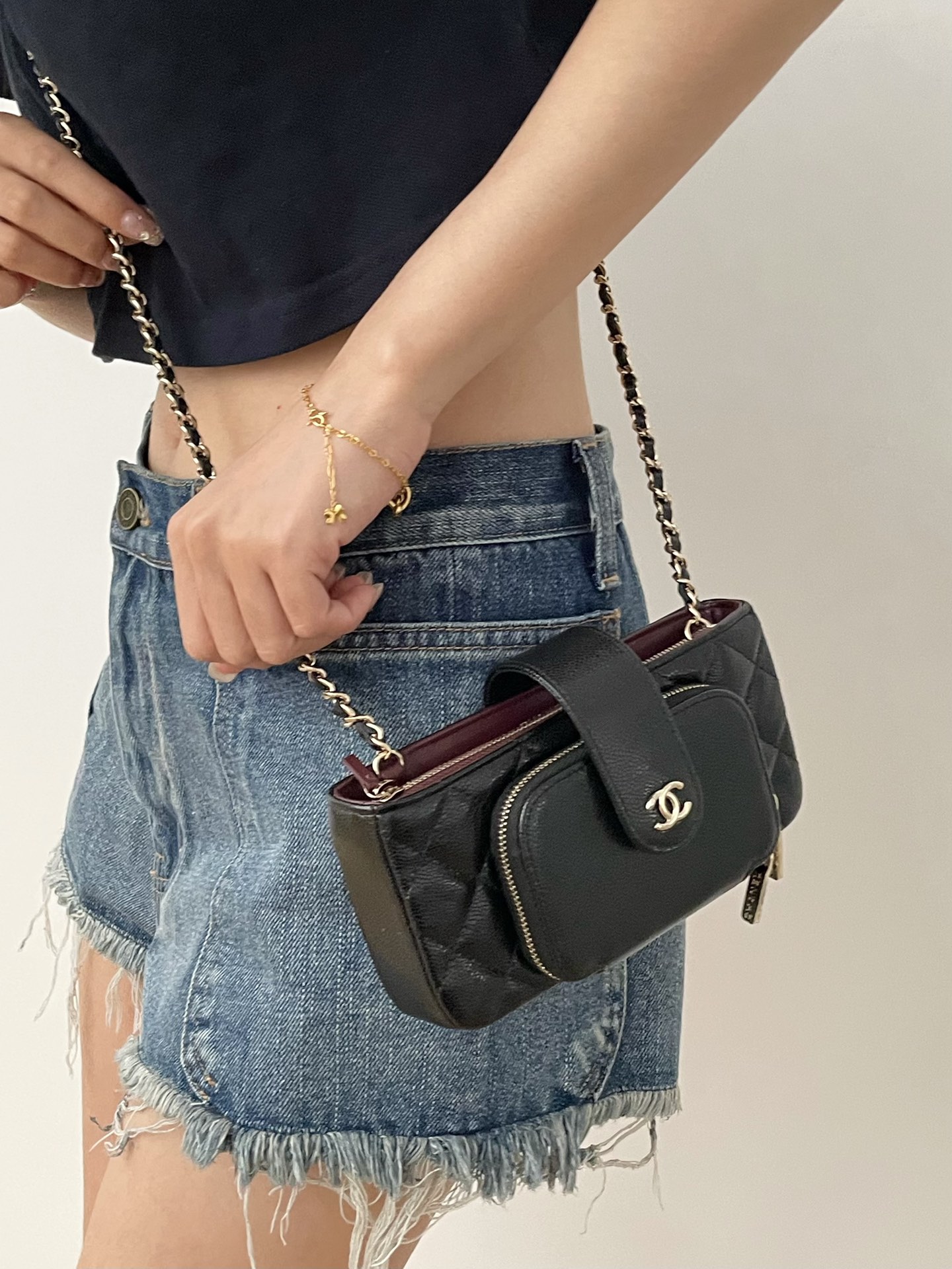 Ch@nel Chain Coin Purse-19*10*3.5CM