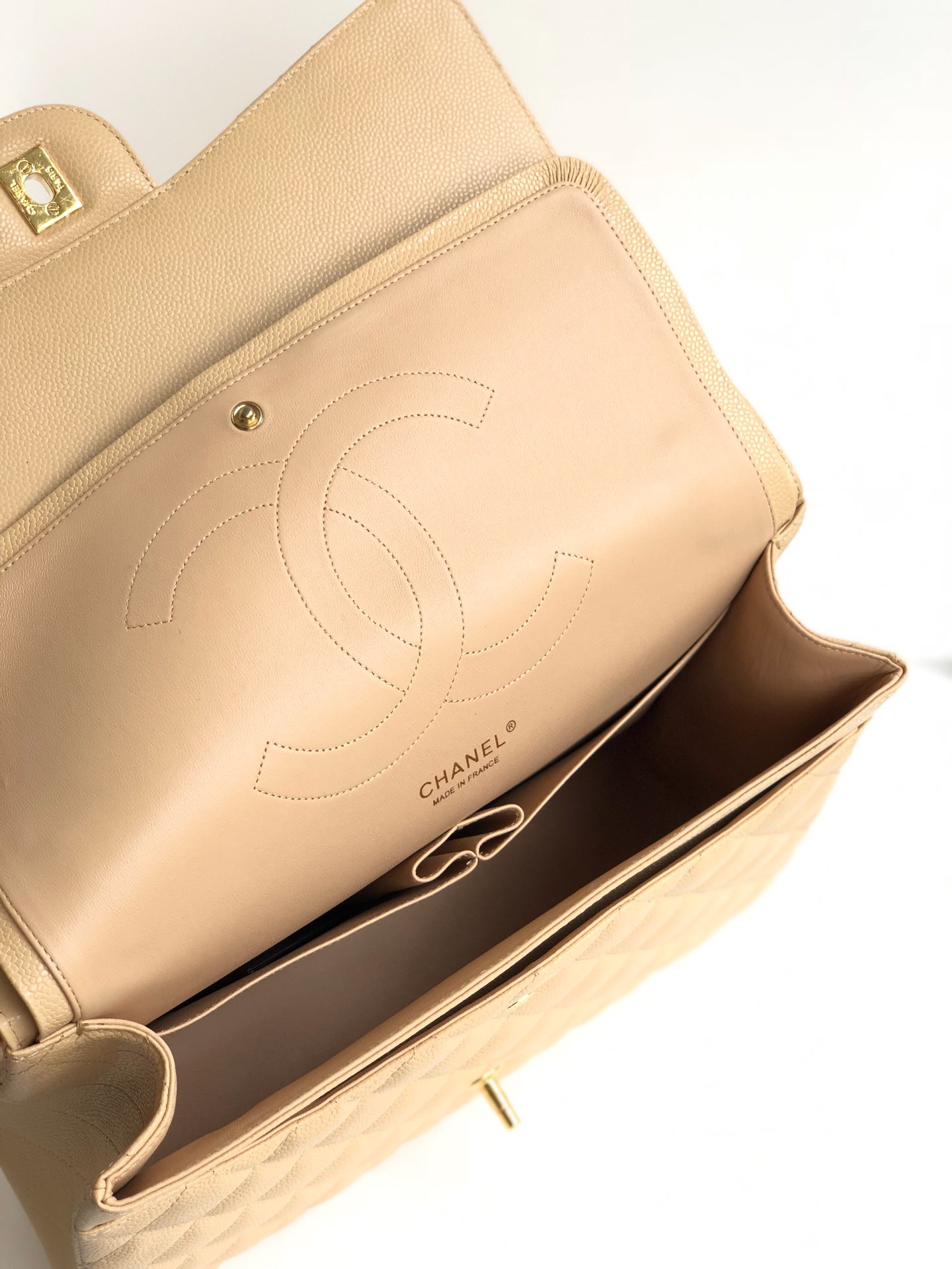 Ch@nel Flap Bag-Caviar Leather-Maxi-33CM