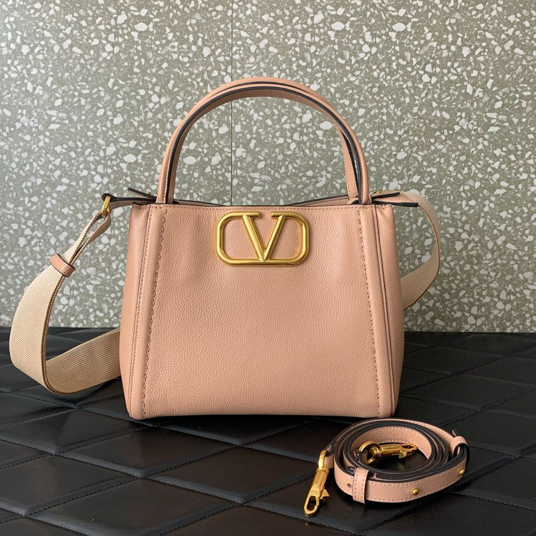 Va1e*ntin0 garavani alltime small handbag in grainy -26*21*17cm