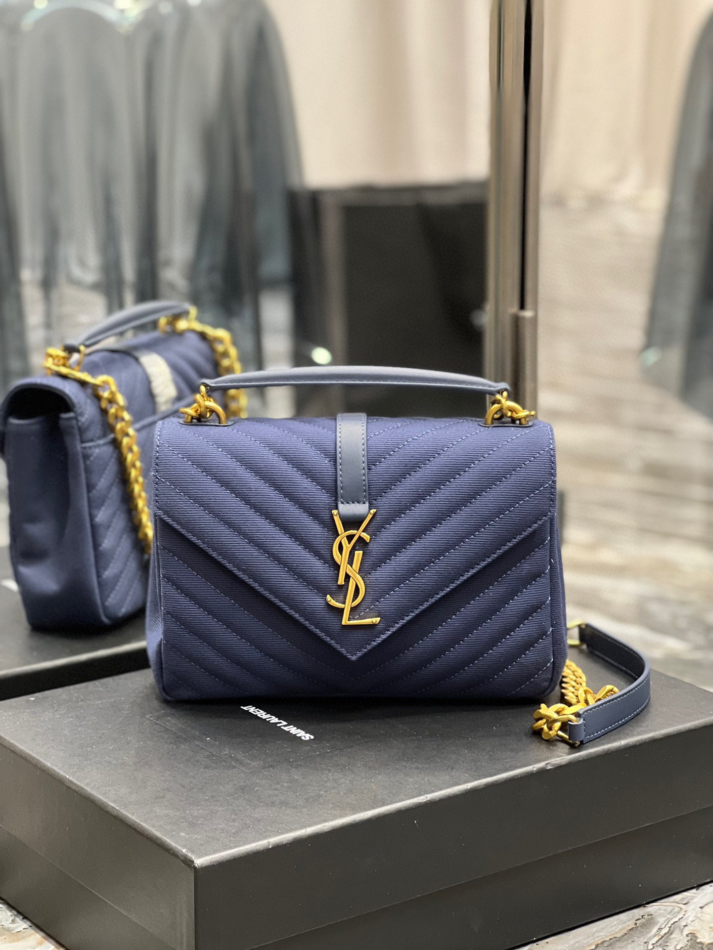 YS L Monogram College Bag-24*17*7CM