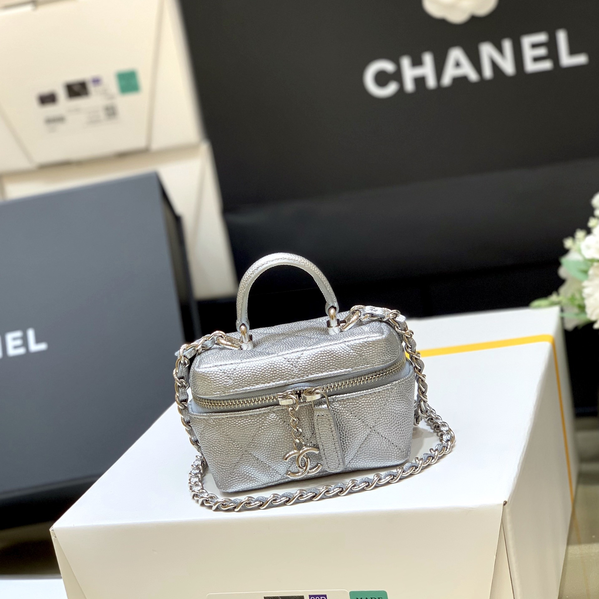 Ch@nel Vanity Bag-11.5x12x7CM