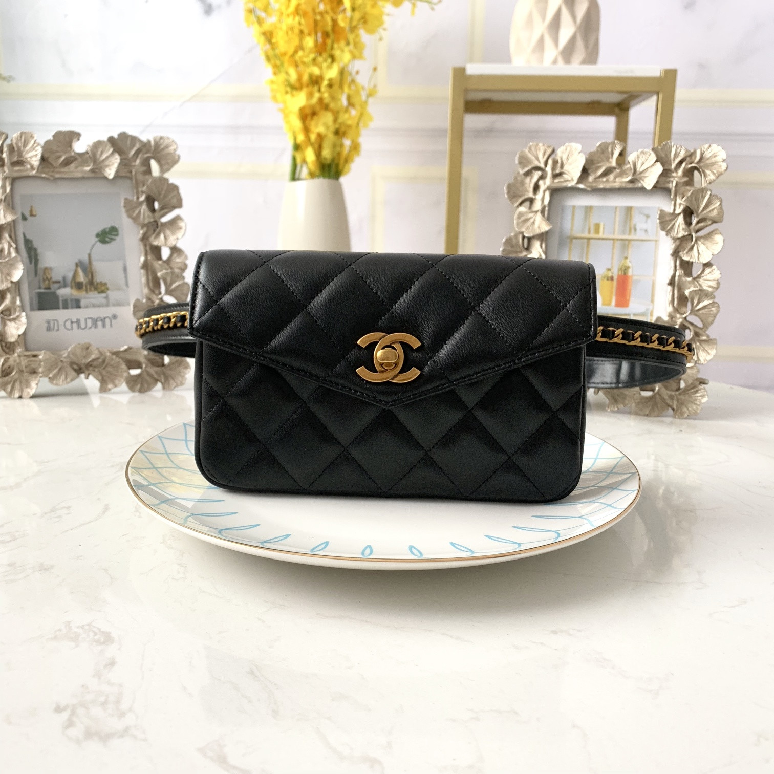 Ch@nel Waist Bag-18*3.5*12CM