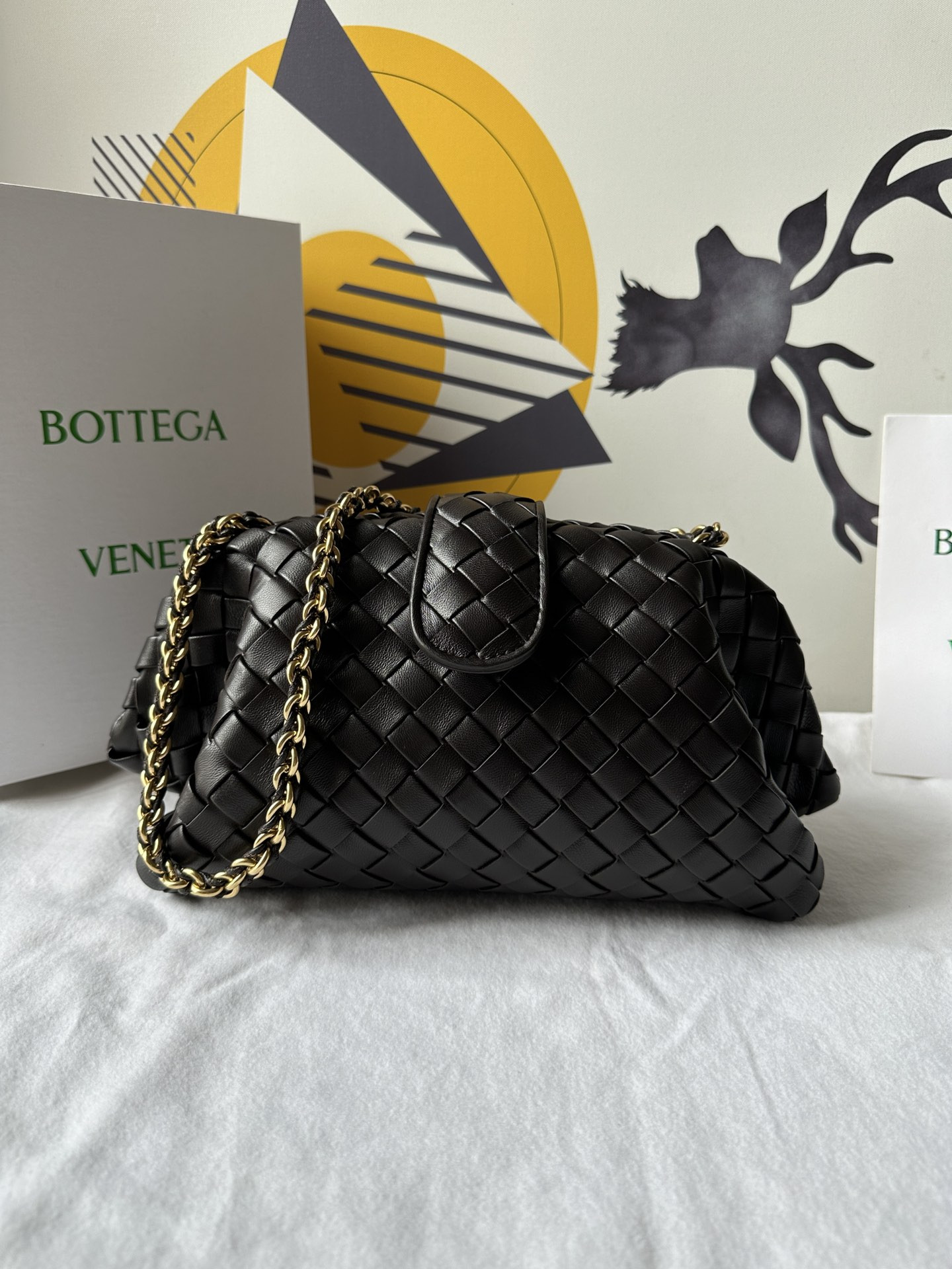 bo*te*ga Ve*ne*ta lauren 1980 teen leather clutch-31.5*16.5*11cm