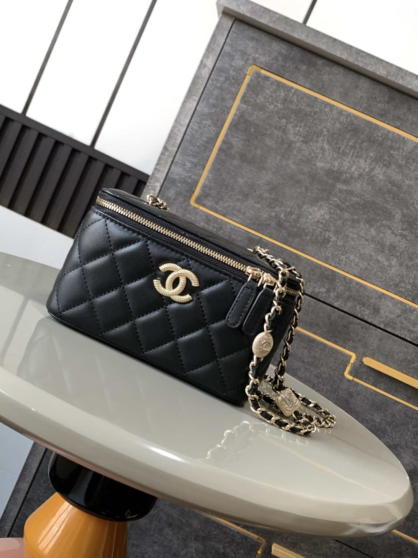 Ch@nel Cosmetic Bag-10X17x8CM