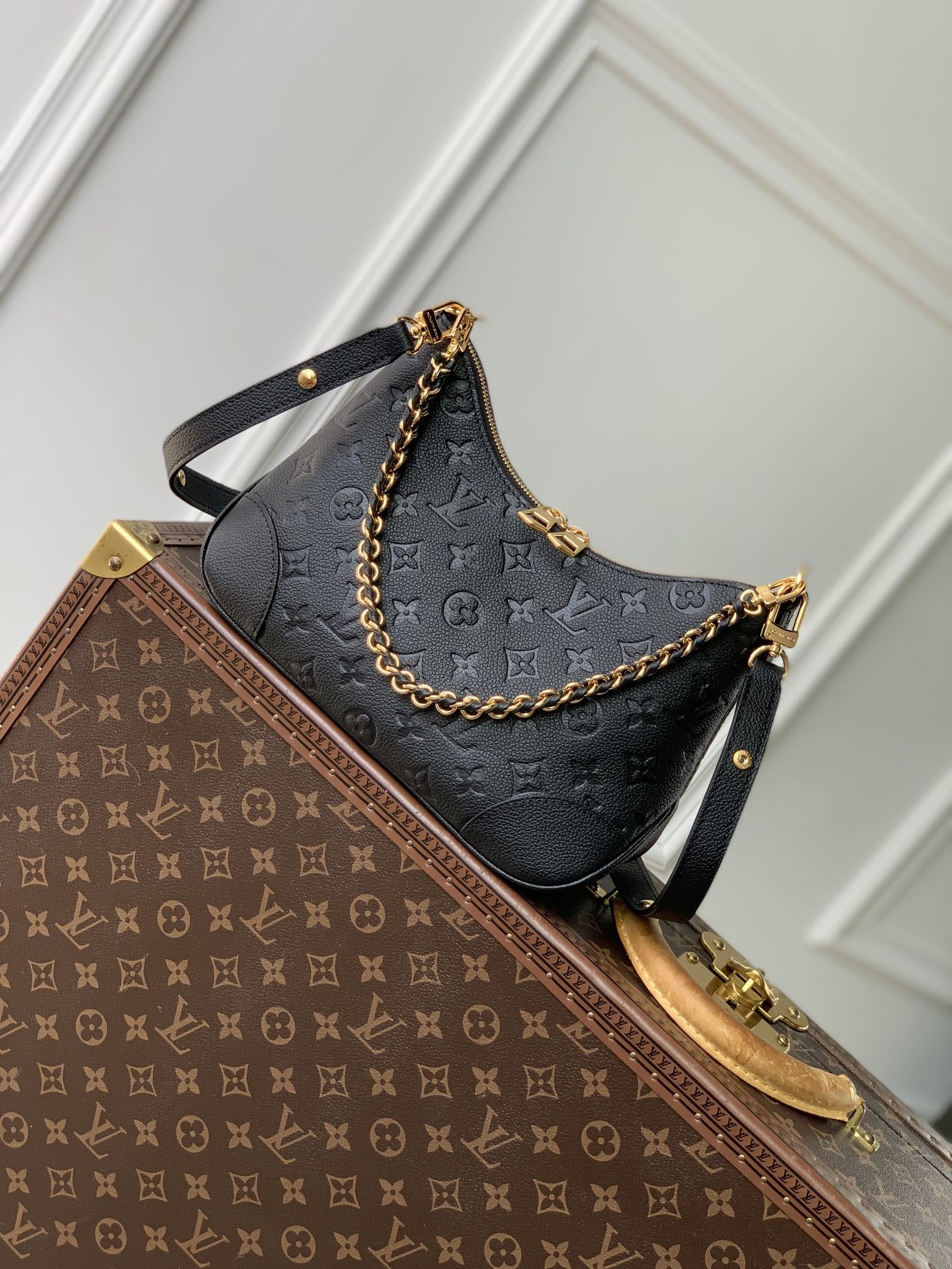 L0vis Vvtt0n Carryall PM Black Monogram-24 x 12 x 29.5CM