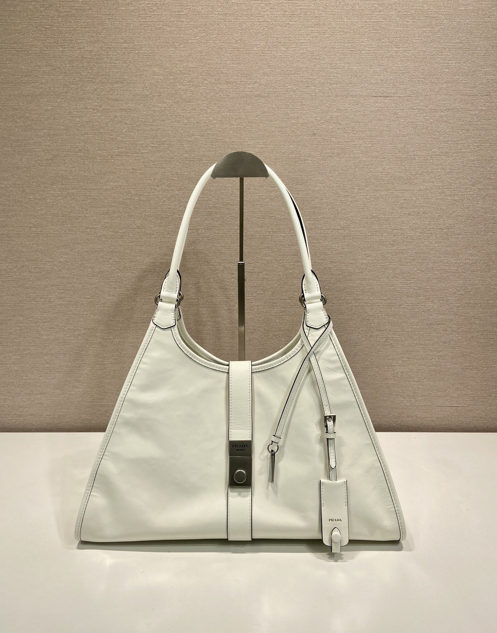 Pra*a Leather Tote Bag-1BG570-39*24.5*14CM