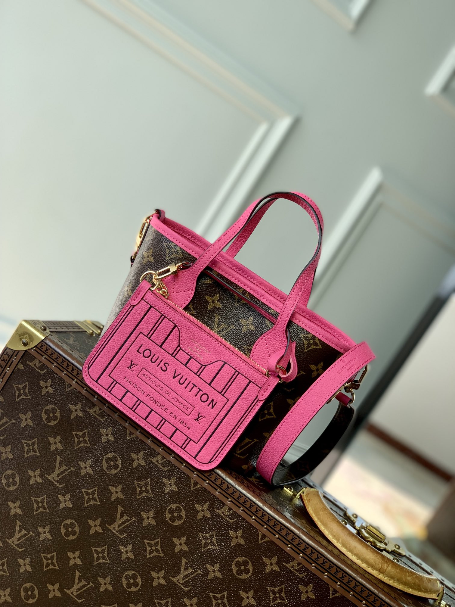 L0vis Vvtt0n Neverfull Bandoulière Inside Out BB-M12099-24 x 14 x 9CM