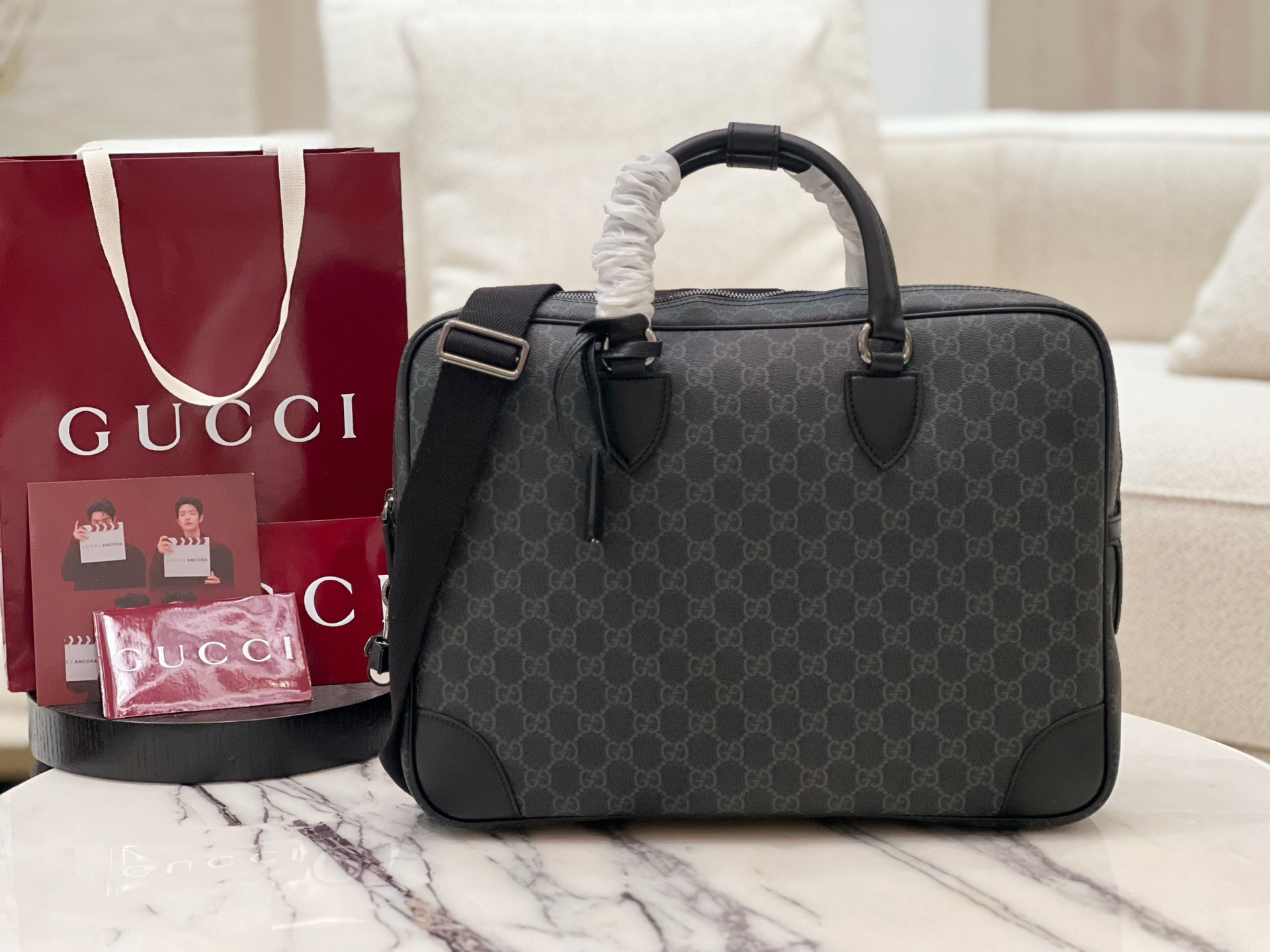 Gvc*1 GG Emblem Medium Briefcase-40*30*6CM