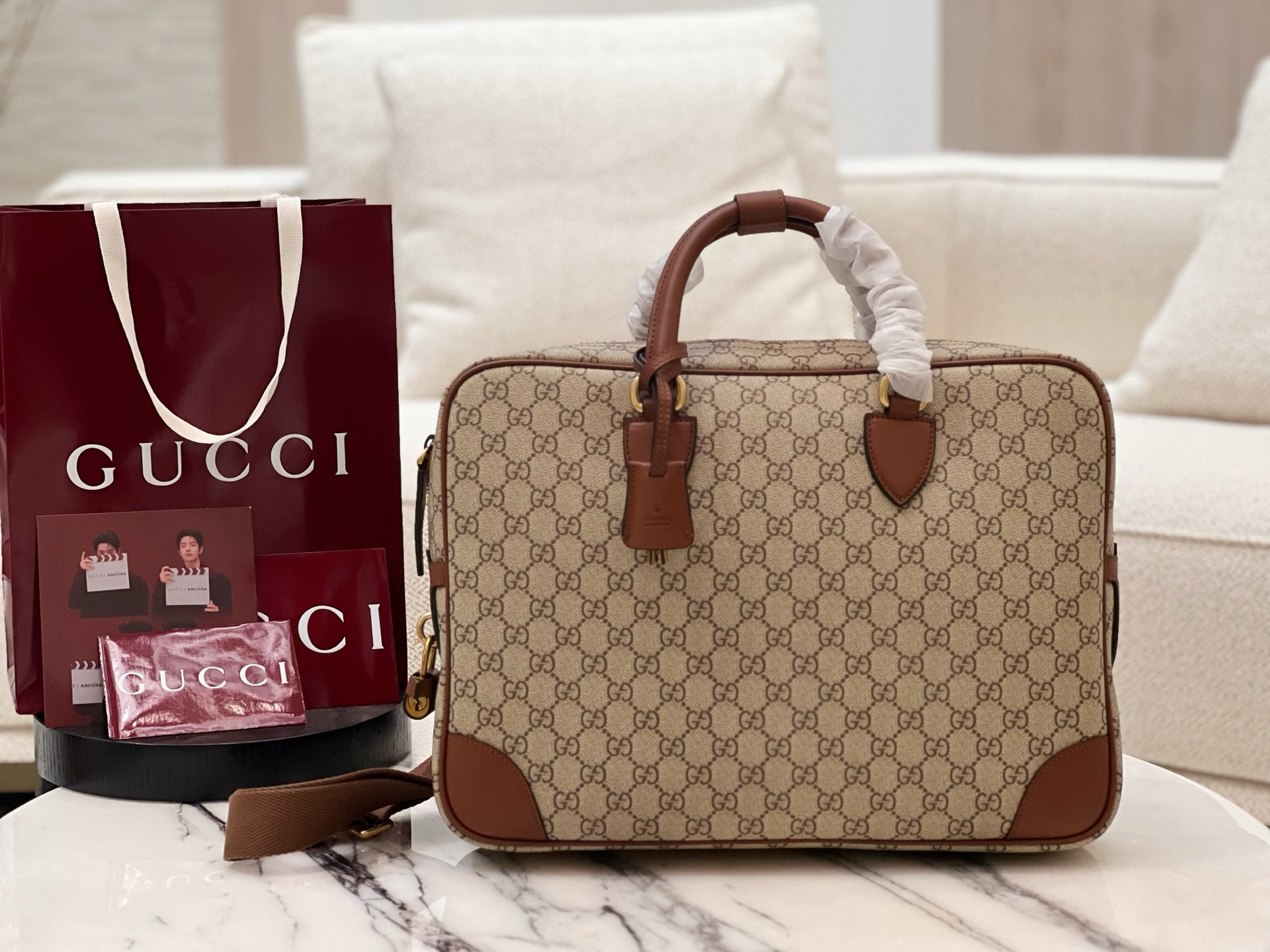 Gvc*1 gg emblem medium briefcase-40*30*6cm