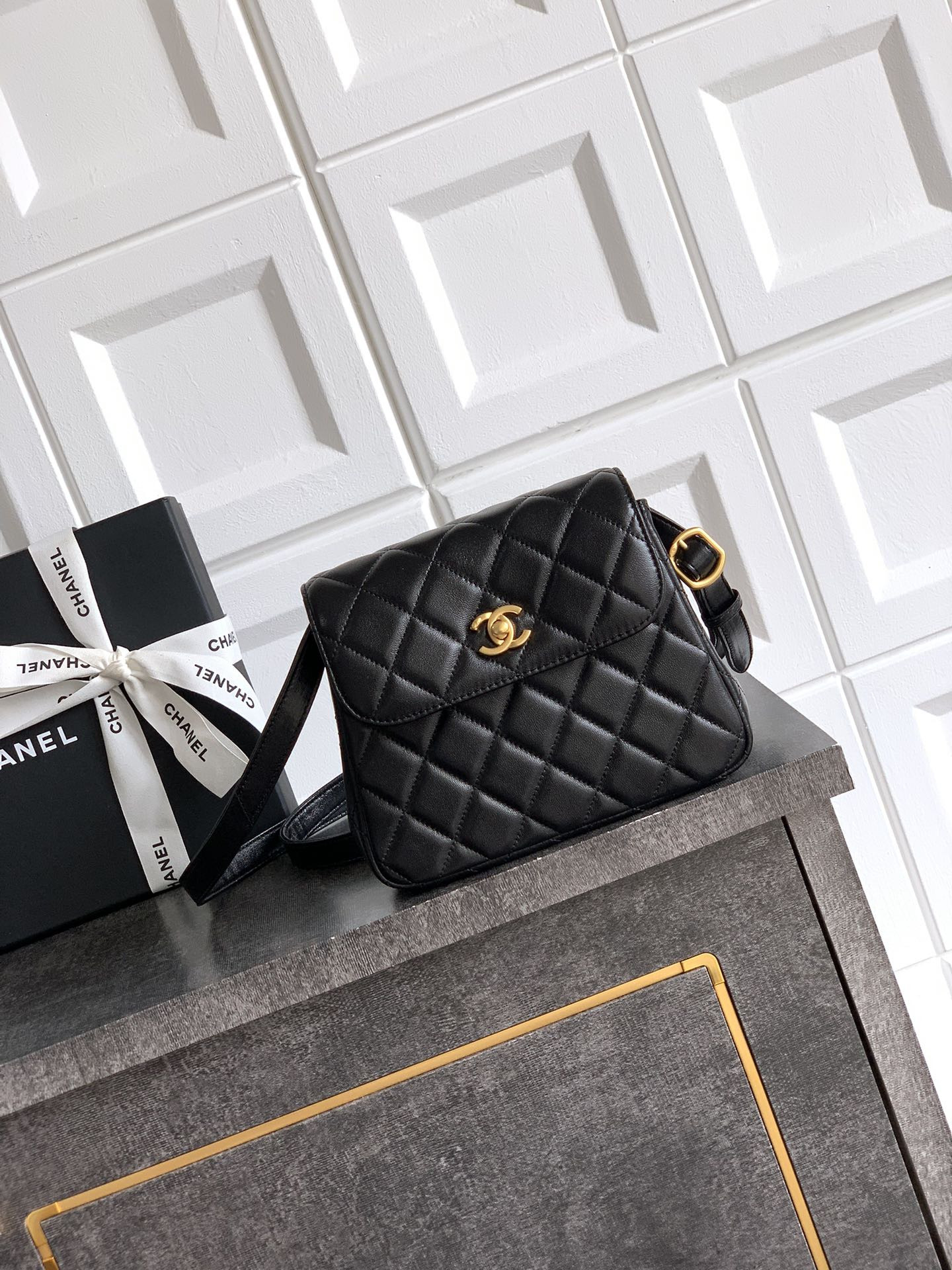Ch@nel Flap Bag-14.5 X 18 X 6.5CM