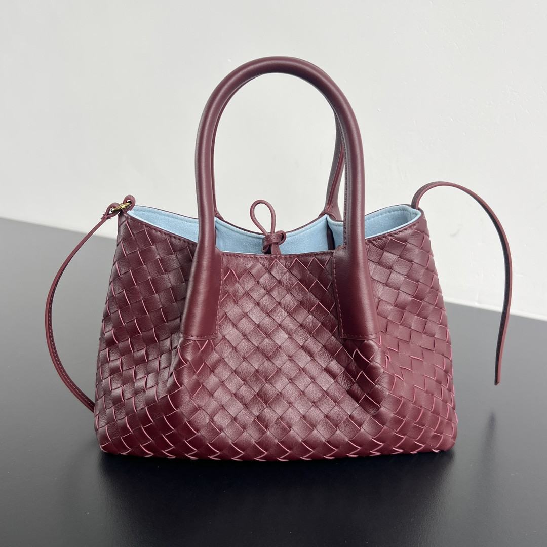 B0tt*ga Ven*ta Burgundy Pinacoteca Reversible Tote -24*15*12CM