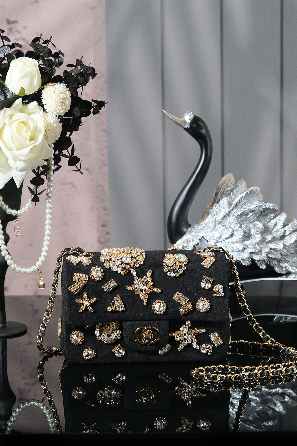 Ch@nel Flap Bag-13*20*7CM