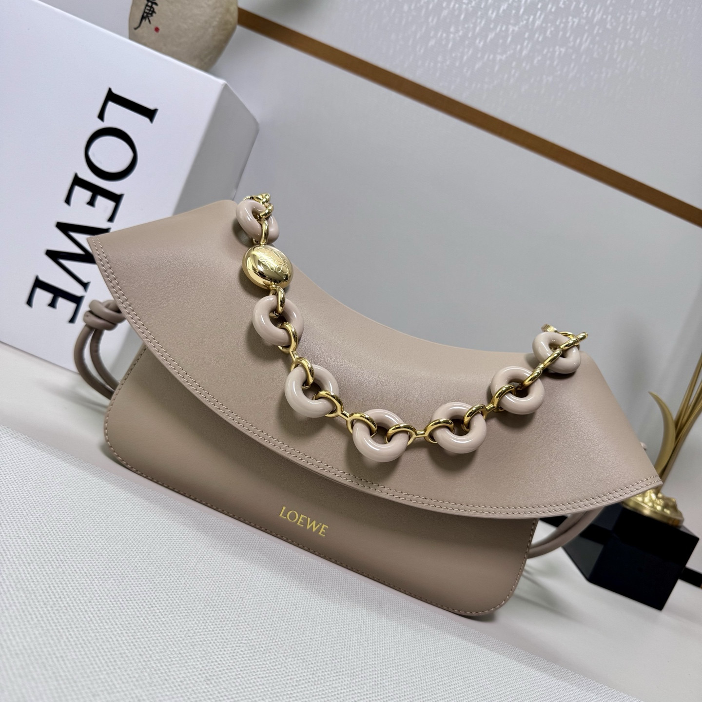 Lowee Ola Chain-Link Shoulder Bag-26*18*13CＭ