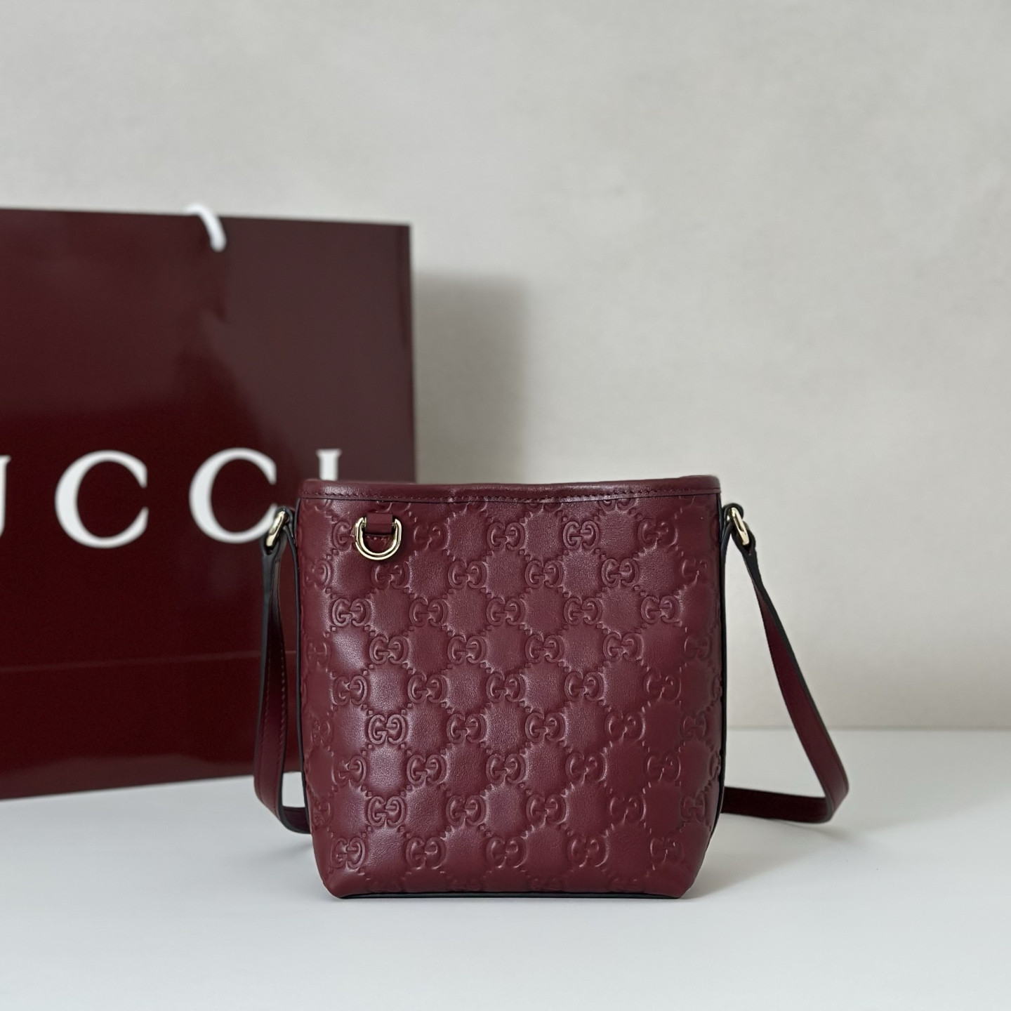 Guc-ci GG Emblem Tote Bag-16*18*8CM