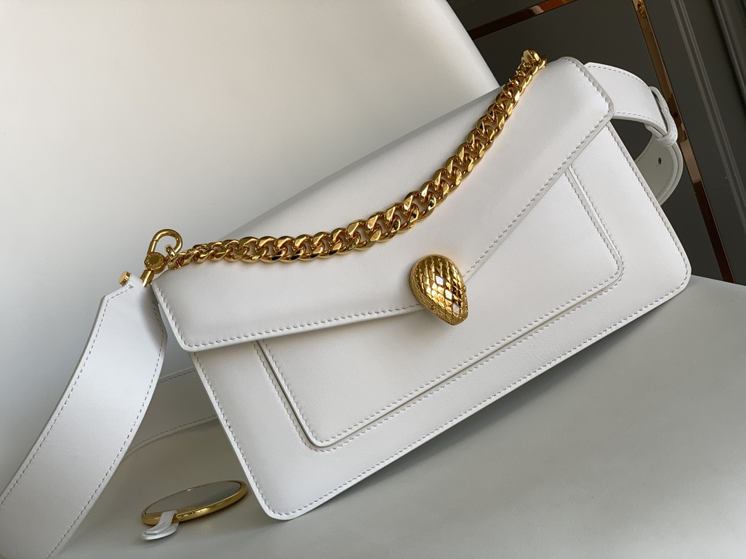 Bv1g*ai Serpenti East-West Maxi Chain Shoulder Bag-28*17*6CM