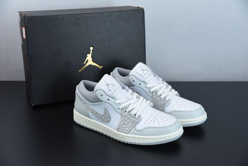 AIR JORDAN 1 LOW PRM WITH GREY ELEPHANT PRINT DH4269-100
