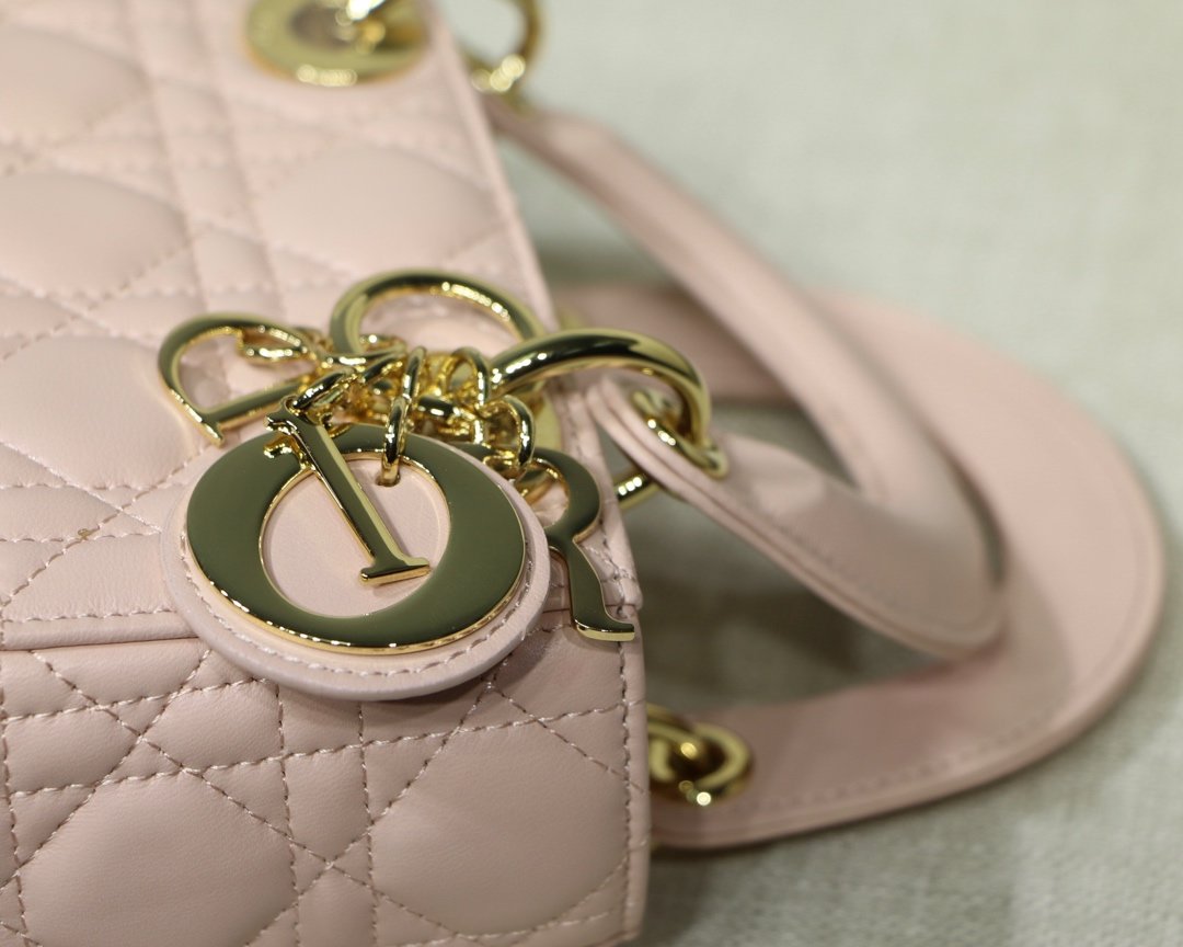 lady D*or with lambskin-17*15*8cm