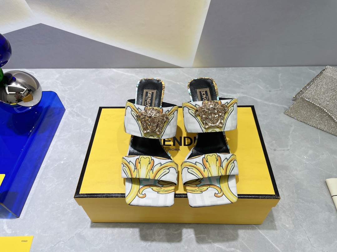 F**di×versace heels-6cm