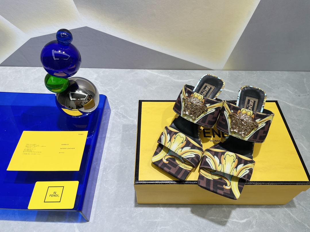 F**di×versace heels-6cm