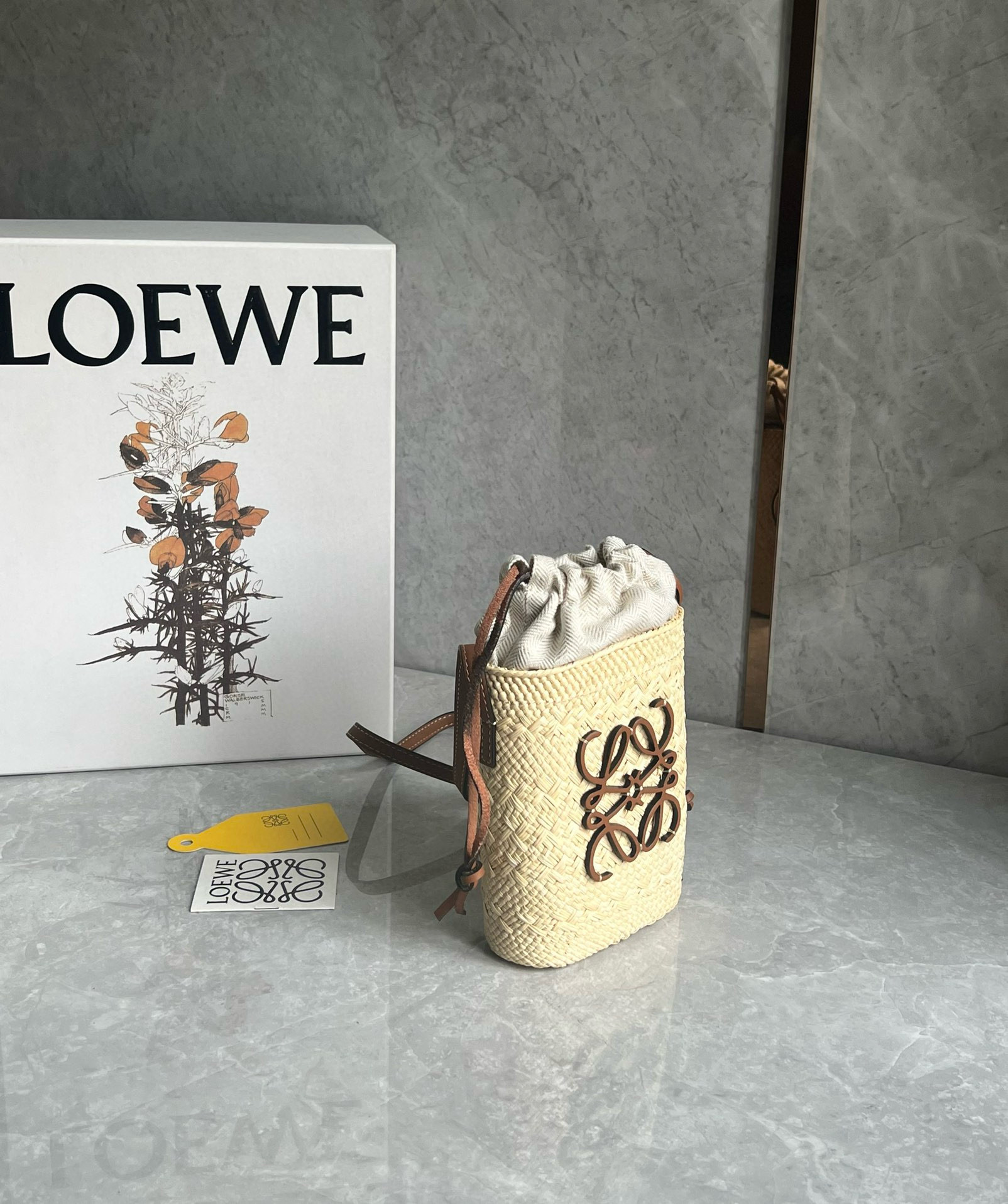 Lowee Anagram Basket Bag-22X14X6CM