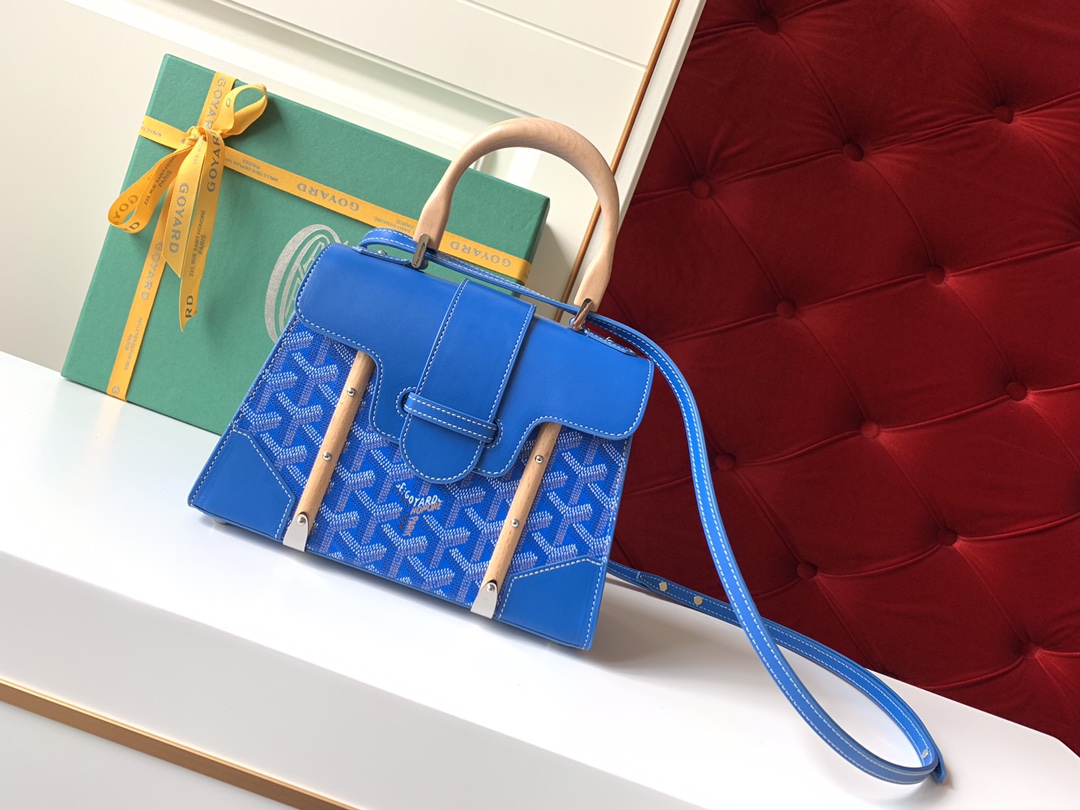 Go*ard coated canvas and leather saigon top handle bag-21cm