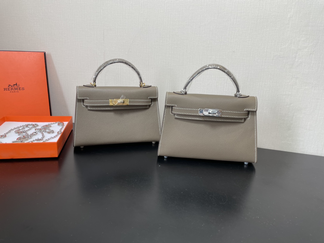 H**mes kelly-gold&silver hardware-19cm