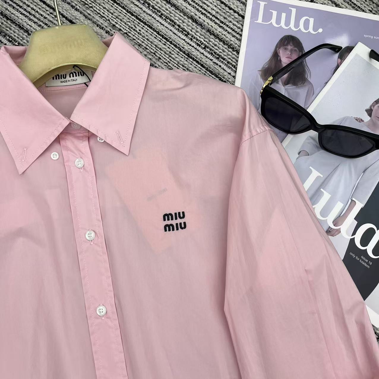 M1um1u pink poplin shirt