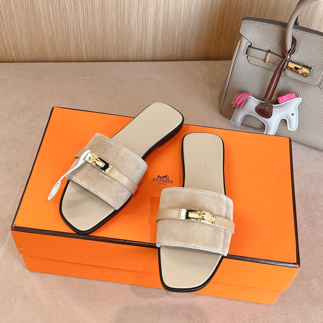 H**me5 giulia sandals goat suede