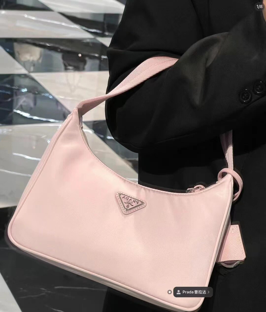 Pra*a nylon 1bc204b hobo bag-23*17*6.5cm