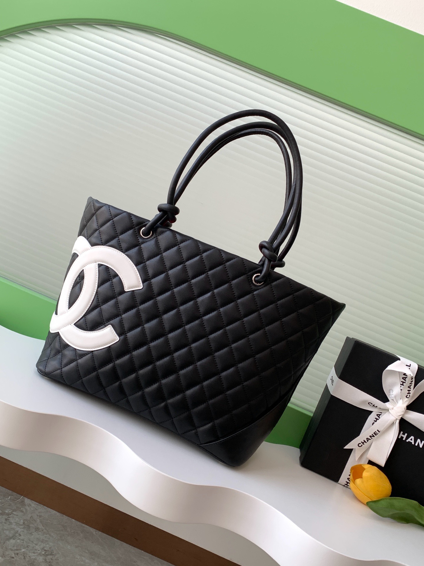 Ch@nel Cambon Line Coco Mark Large Tote Shoulder Bag -30*25*15CM