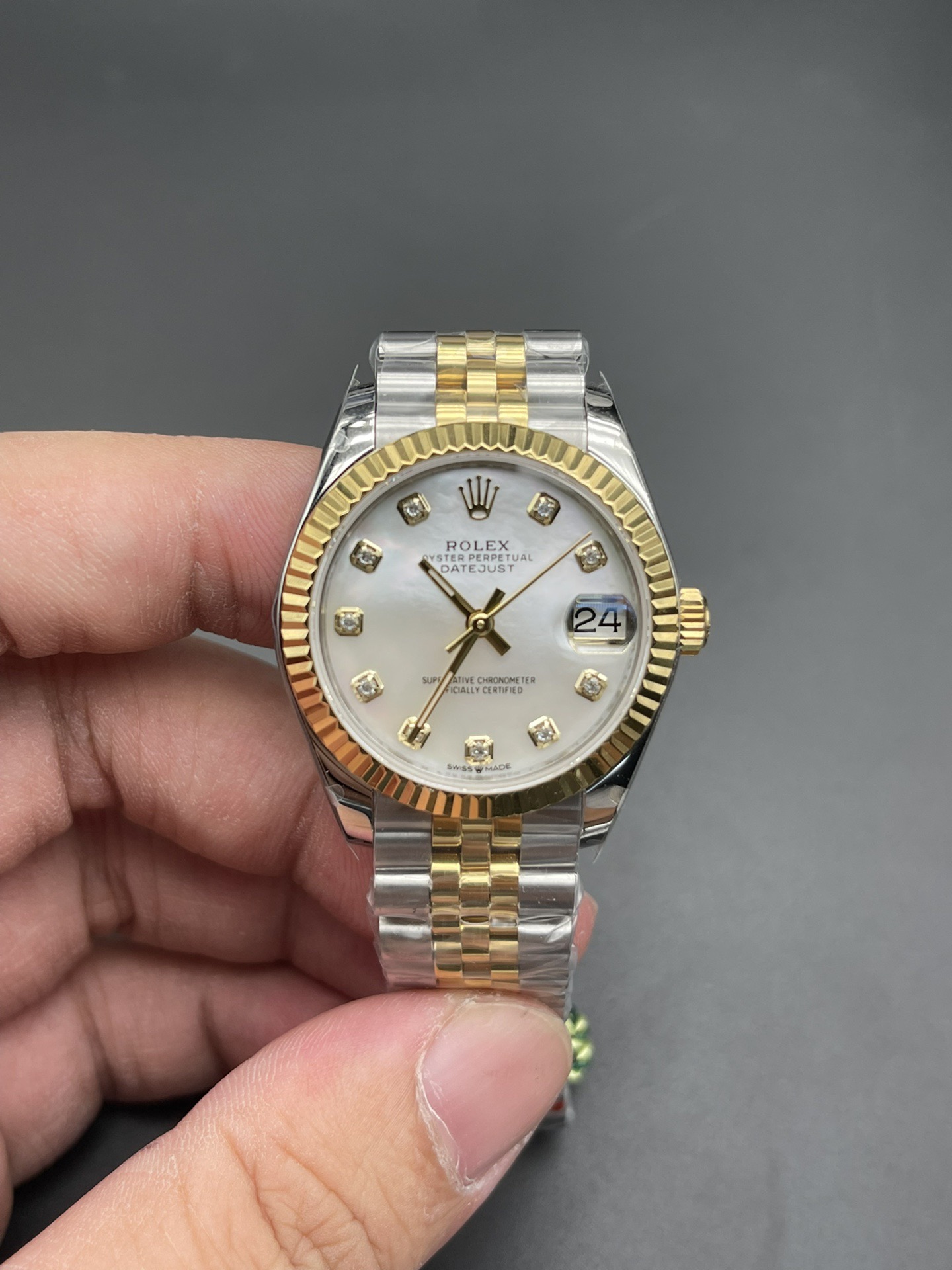 R01ex Datejust White Gold Women Watch