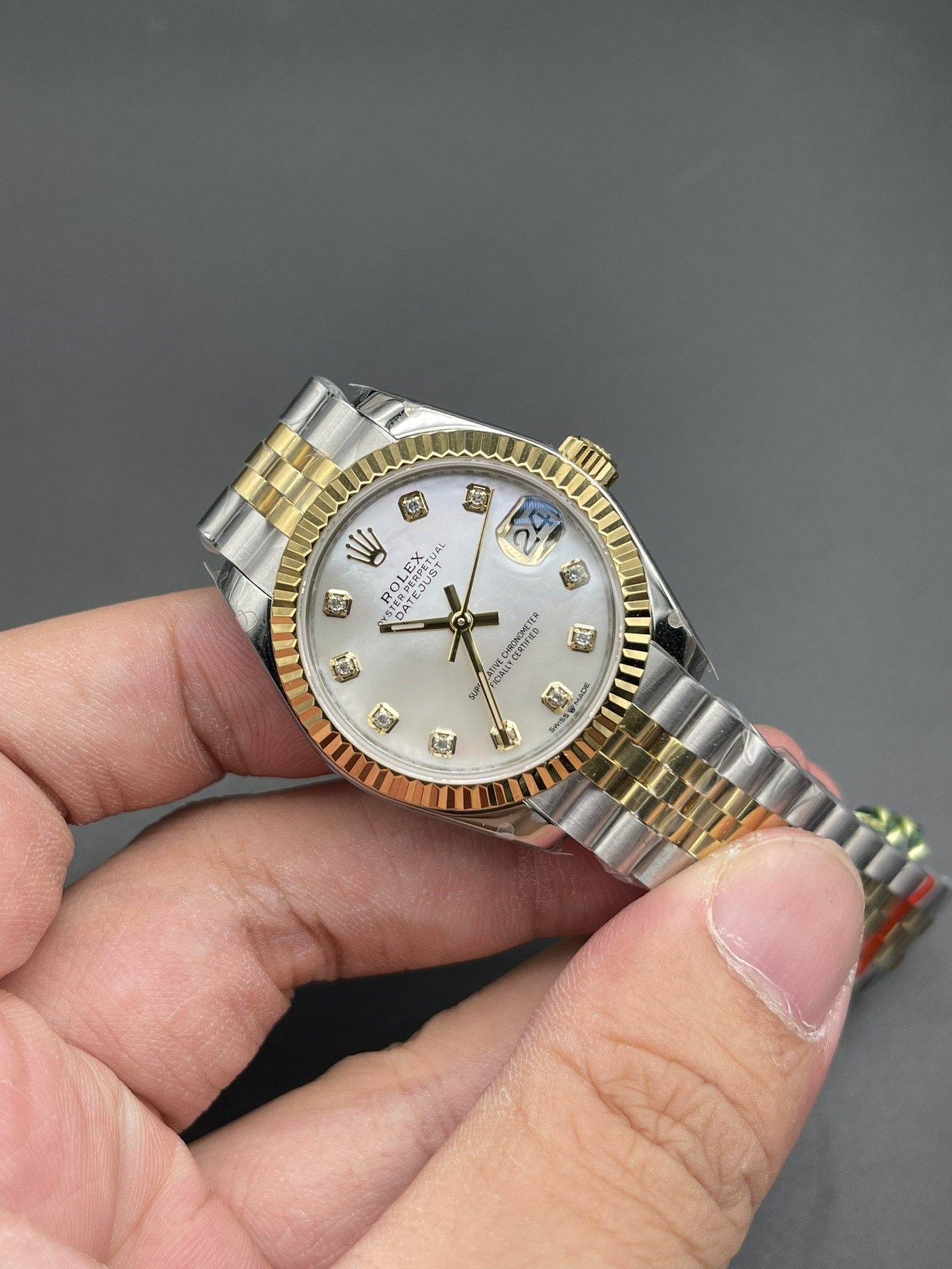 R01ex Datejust White Gold Women Watch