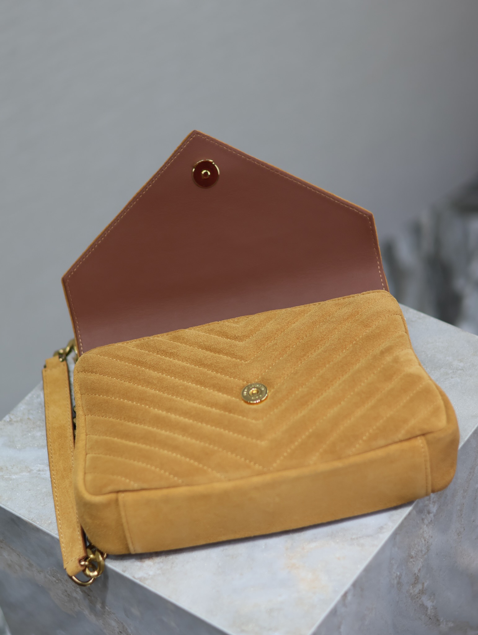 YS L Monogram College Bag-24*17*7CM