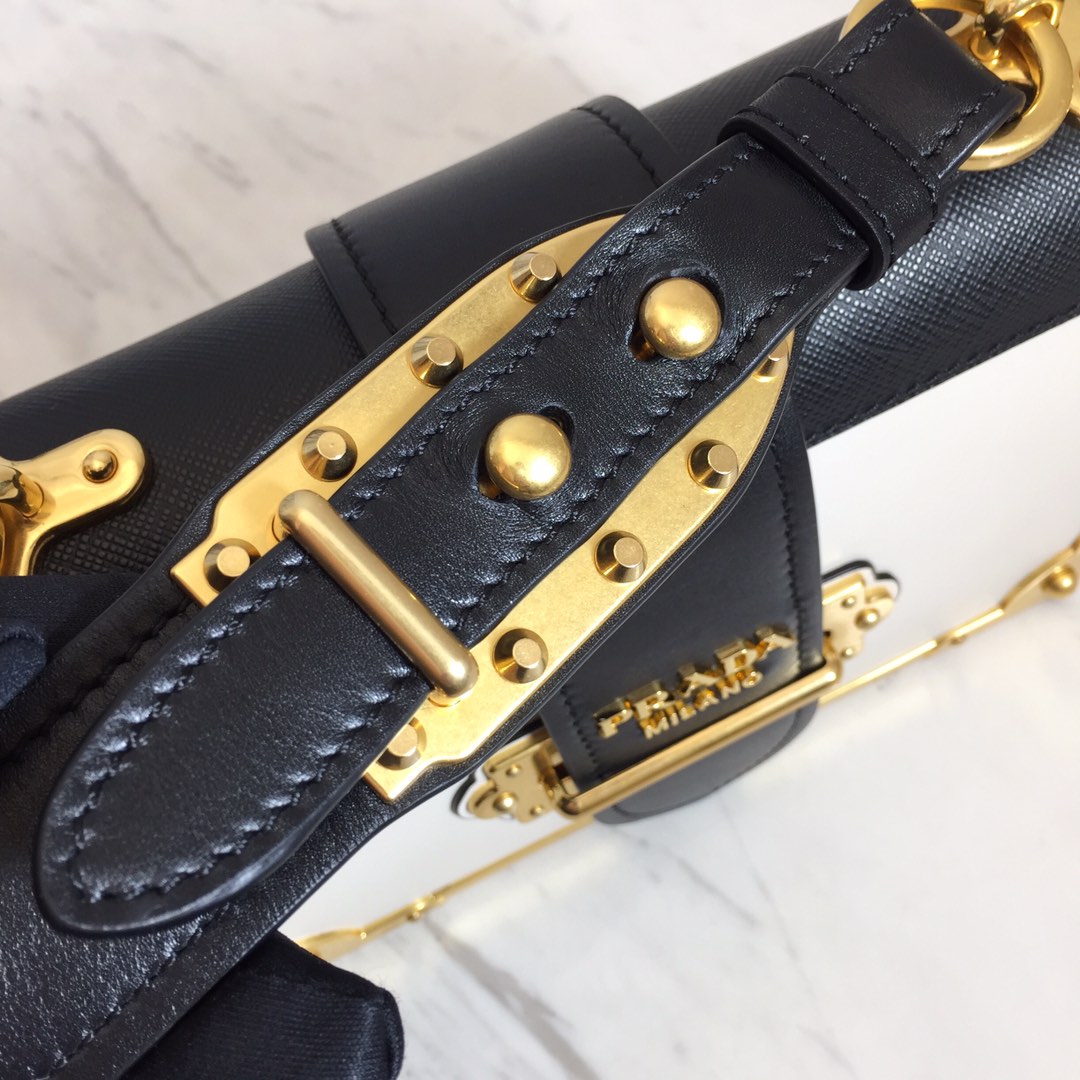 Pra*a 1bd045 leather cahier bag-1bh082-20x14x8.5cm