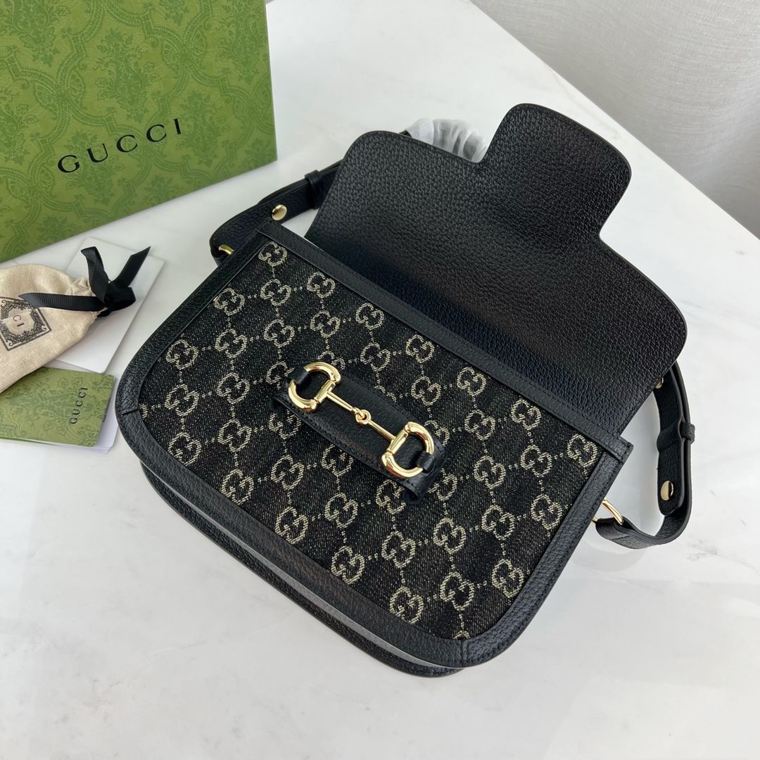 G*u*i 1955 horsebit shoulder bag-25*18*8cm