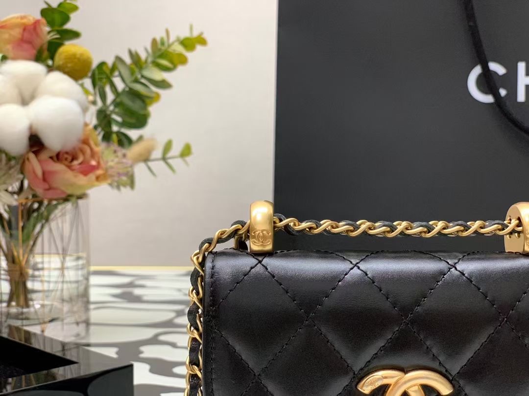 Ch@nel Quilted Pearl Crush Clutch With Chain Bag-12*9*2CM